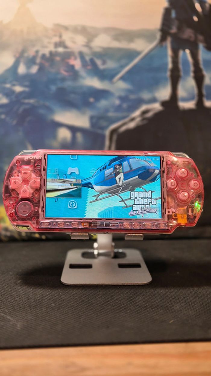 Sony PSP 3000 โ Transparent Pink Edition โ Modified Console