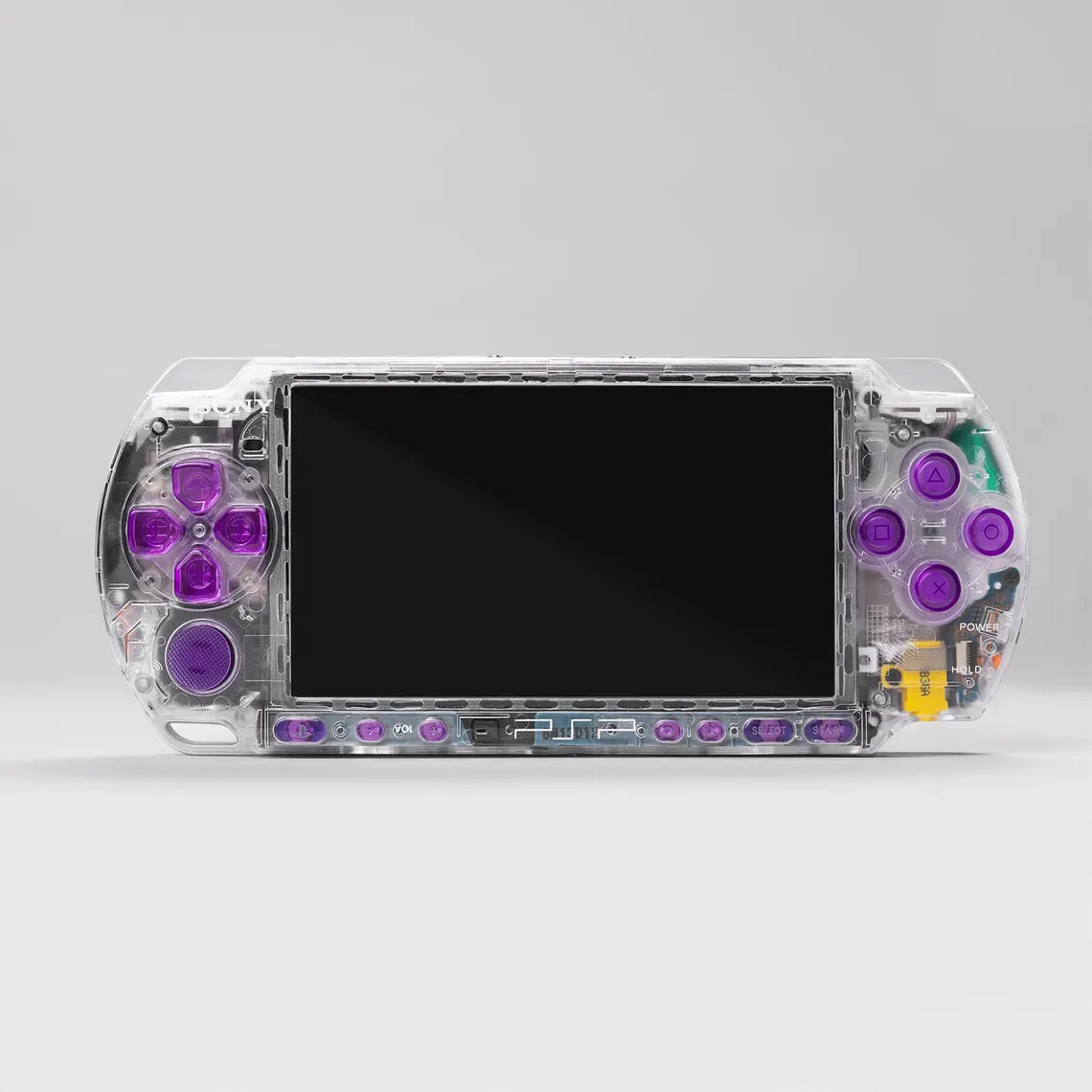PSP 3000 Portable Amethyst Clear Housing Bundle