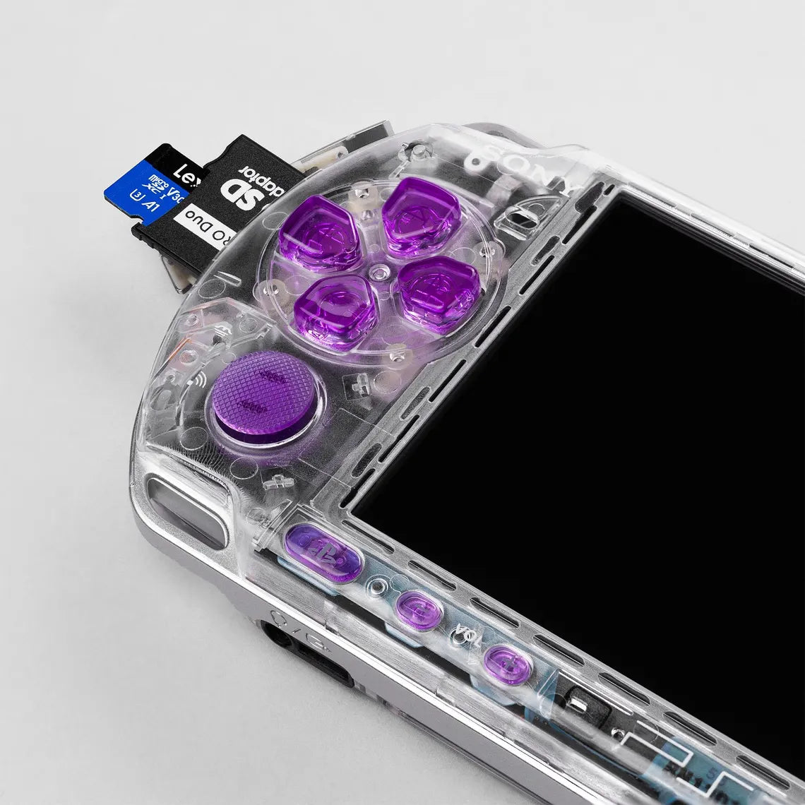 PSP 3000 Portable Amethyst Clear Housing Bundle