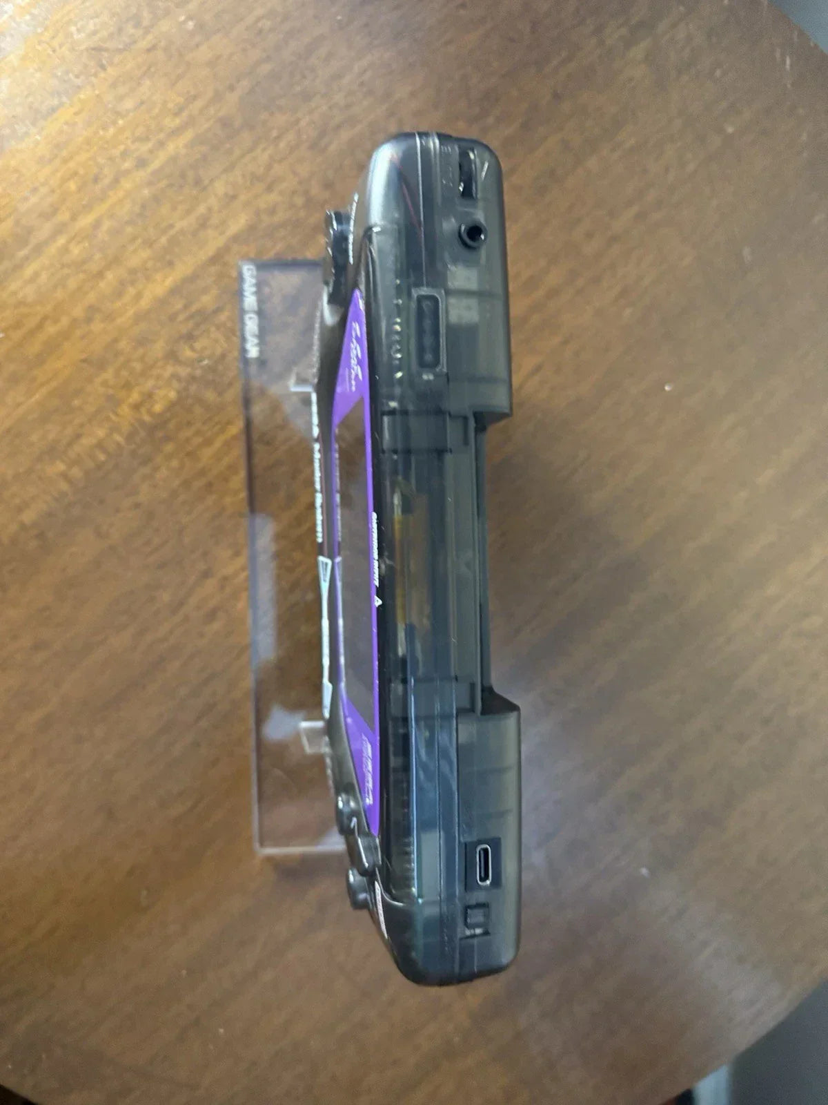 Custom Sega Game Gear – Master System Shell, R6 IPS Screen, USB-C Rechargeable, Purple Buttons, Sonic Included