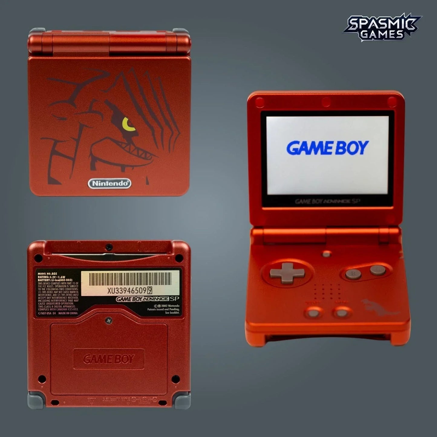 Nintendo Game Boy Advance SP (GBA) Console with IPS V5 Backlit Screen – Choose Your Color – with USB-C Rechargeable Port