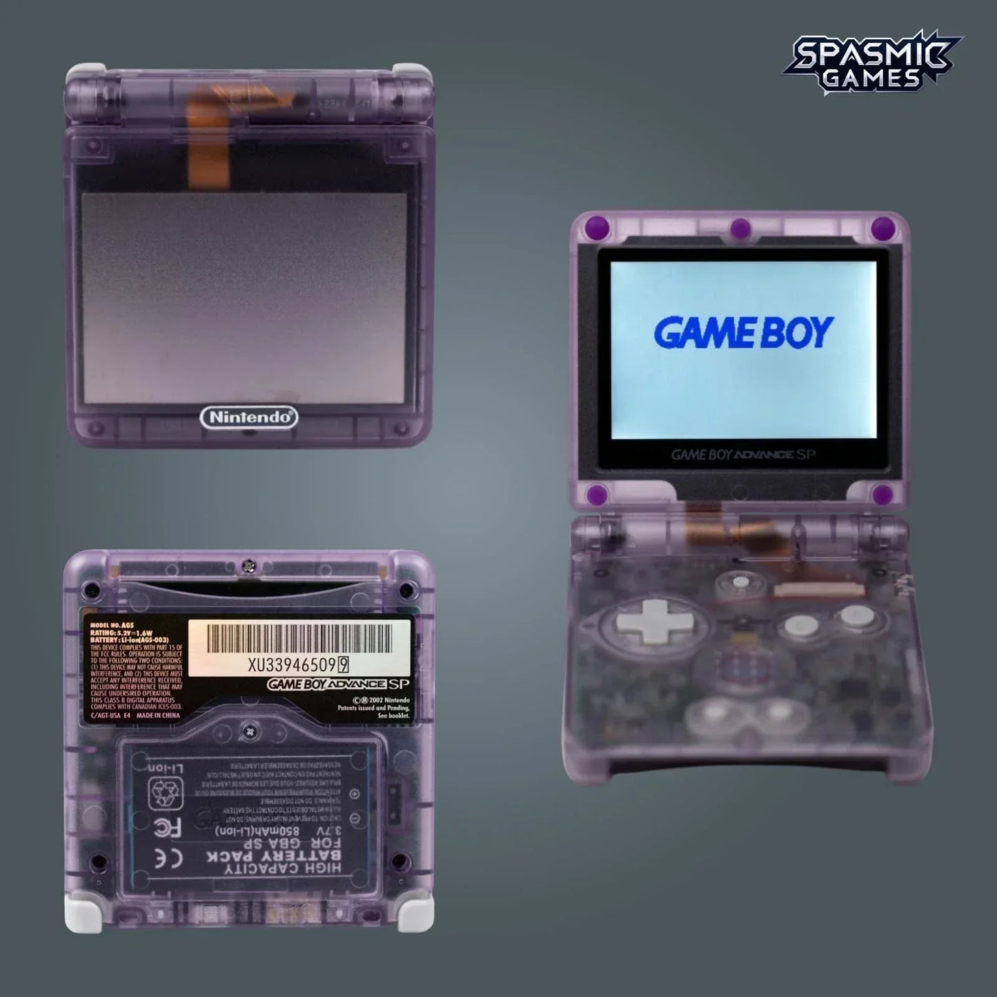Nintendo Game Boy Advance SP (GBA) Console with IPS V5 Backlit Screen – Choose Your Color – with USB-C Rechargeable Port